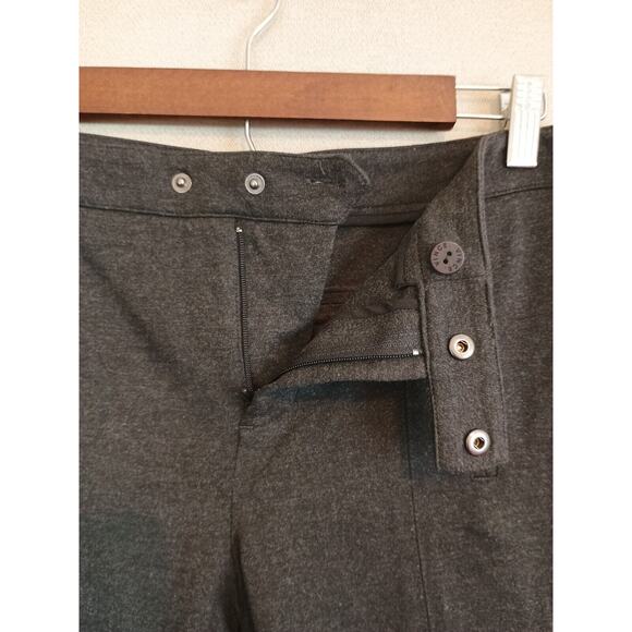 Vince Pants Women 4 Dark Gray Front Zipper Skinny Lounge Stretch Pockets Classic - Picture 5 of 9